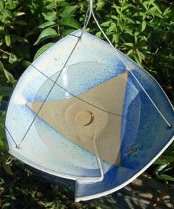 Anthony Stoneware Stoneware Hanging Bird Bath 10" Blue Or White 6 Anthony Stoneware Stoneware Hanging Bird Bath 10