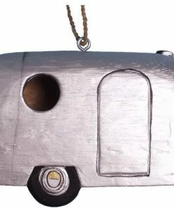 Bobbo Airstream Flyer Silver Trailer Birdhouse